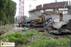 Wypadek na stadionie miejskim -  foto