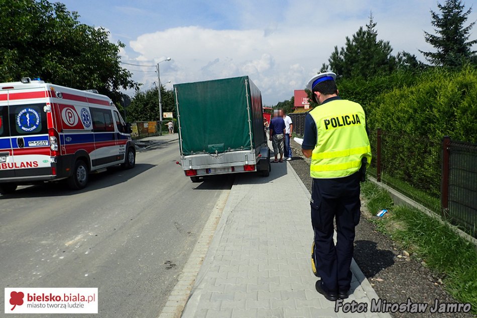 Potrącenie dziecka w Mazańcowicach - foto