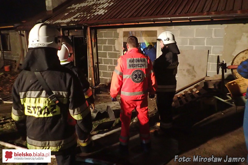 Pożar wędzarni w Ligocie - foto