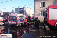 Ogień w mieszkaniu przy Leszczyńskiej - foto