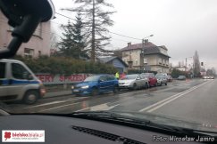 Samochodowe domino na Żywieckiej - foto