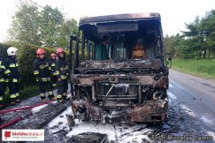 Pożar autobusu MZK - foto