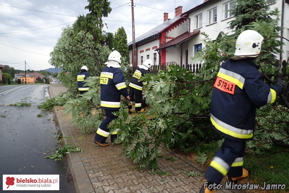 Interwencje strażaków po burzach