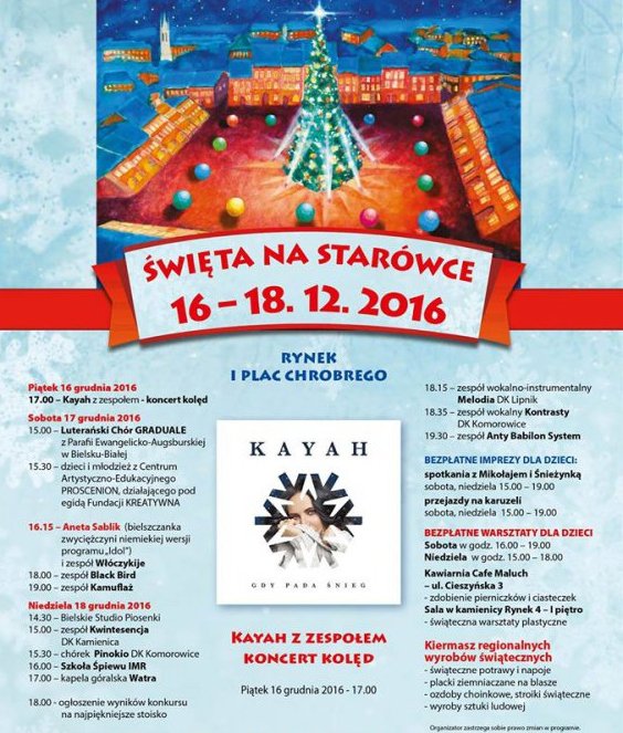 Święta na Starówce z Kayah - PROGRAM