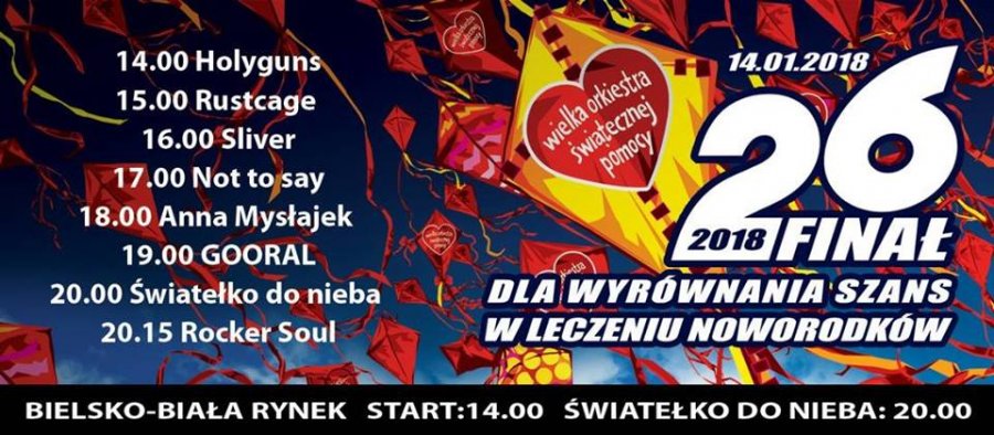 Szczegółowy program WOŚP 2018 w Bielsku-Białej
