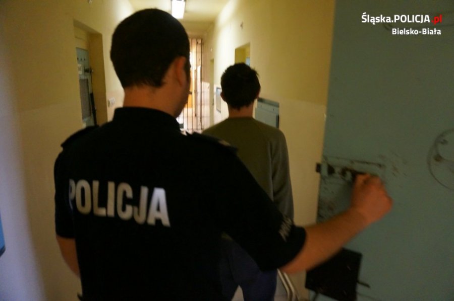 Rzucił w policjanta koszem z zakupami