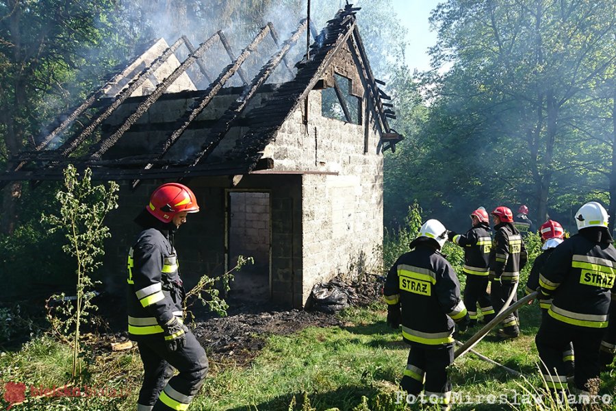 Pożar budynku gospodarczego - foto