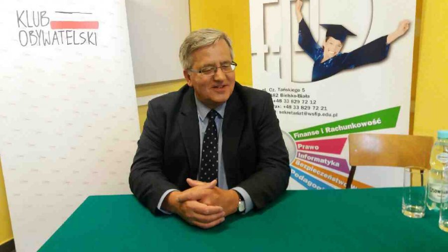 Incydent na spotkaniu Bronisława Komorowskiego z bielszczanami - foto
