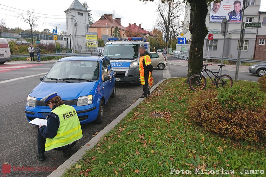 Potrącenie na Lipnickiej. Nie ustąpiła pierwszeństwa rowerzyście - foto