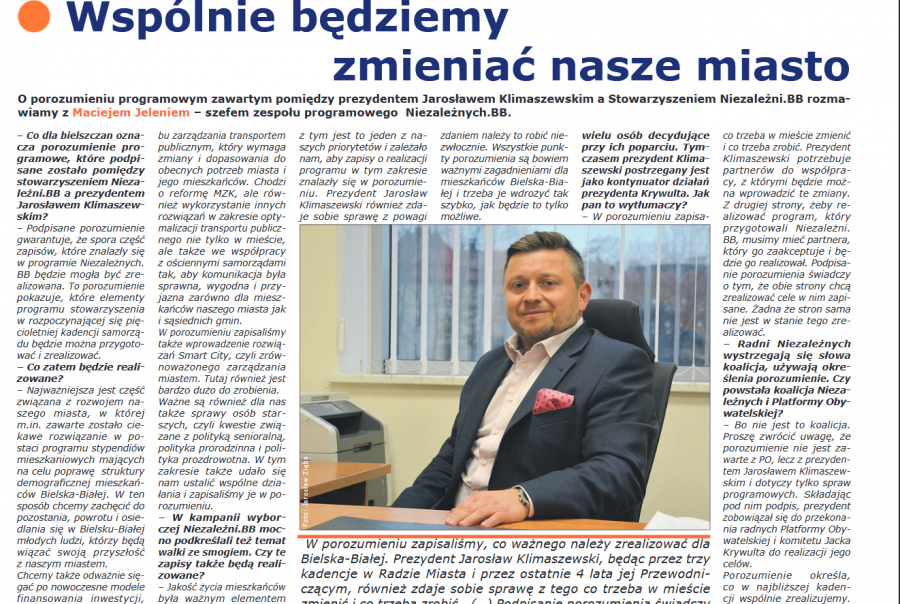 Gazeta o biesiadzie w Starym Bielsku i fajfach w klubie Miasto
