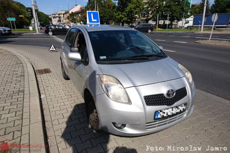 Zderzenie "elki" z jeleniem w centrum Bielska-Białej. Zwierzę zahaczyło o samochód! - foto