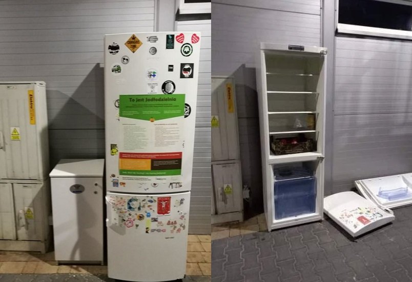 Lodówka cieszyła kilka dni. Wandale zniszczyli urządzenie - foto