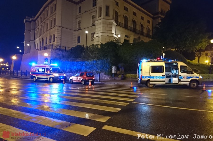 Potrącenie na przejściu. Poszkodowany odmówił przewiezienia do szpitala - foto