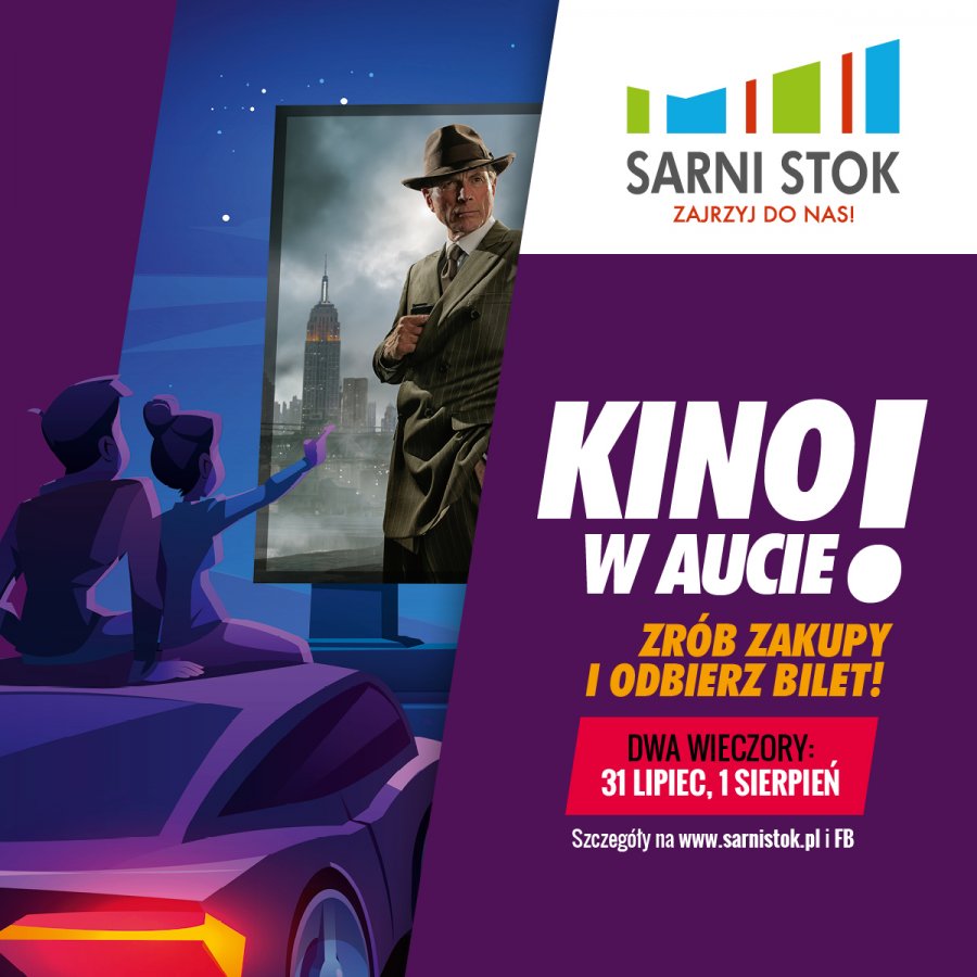 Kino samochodowe w CH Sarni Stok. Atrakcyjny film już dzisiaj!
