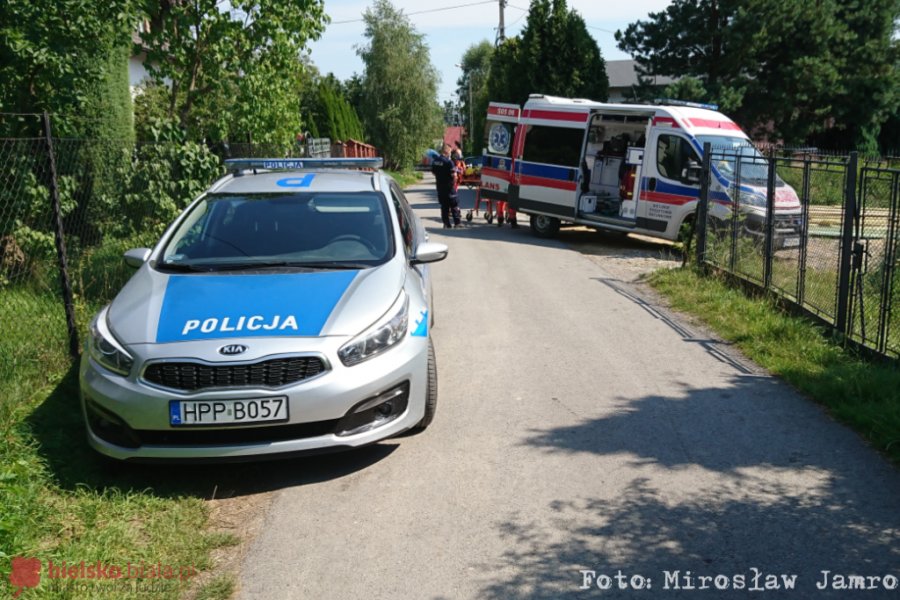 Dramat na budowie w Wapienicy. Mężczyzna spadł z rusztowania - foto