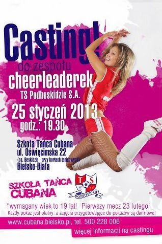 Casting do zespołu cheerleaderek!