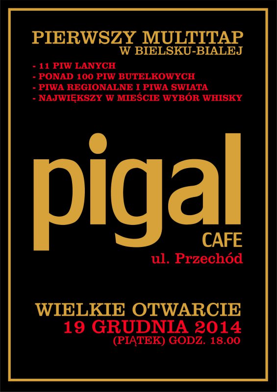Jutro rusza Pigal Cafe!