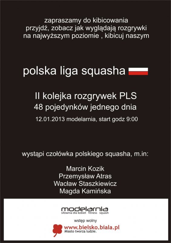 Polska Liga Squasha - 48 pojedynków