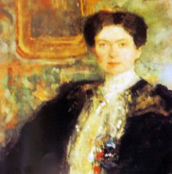 Zofia Kiedroniowa na portrecie Olgi Boznańskiej z ok. r. 1905.