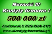 KREDYTY FIRMOWE DO 500 000 ZŁ. OBSŁUGUJEMY CAŁ