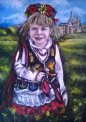 Dziewczynka w stroju Krakowskim - sprzedam obraz