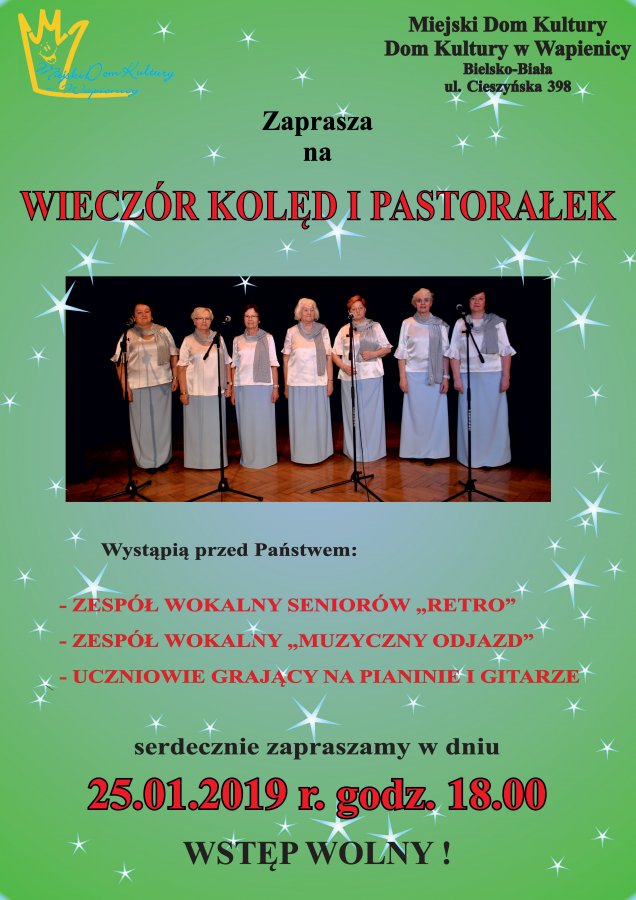 Wieczór Kolęd i Pastorałek