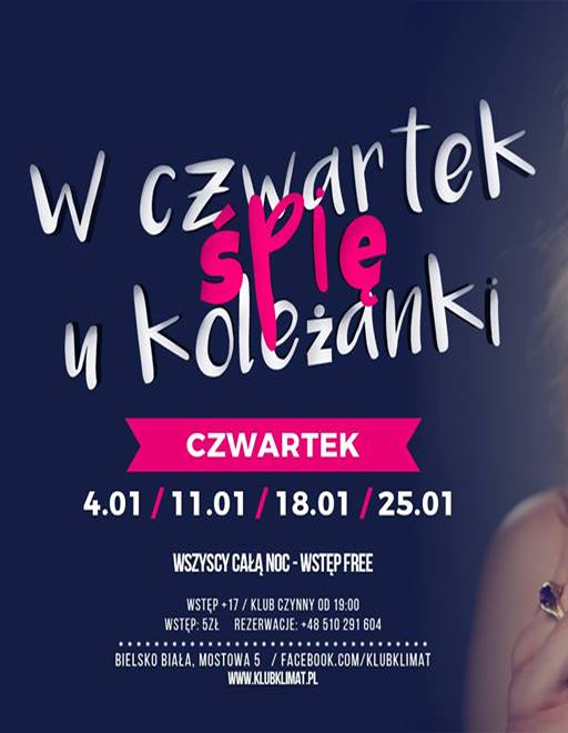 W czwartek śpię u koleżanki