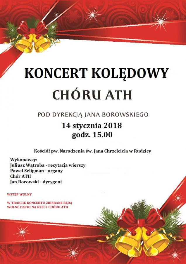 Koncert kolędowy chóru ATH