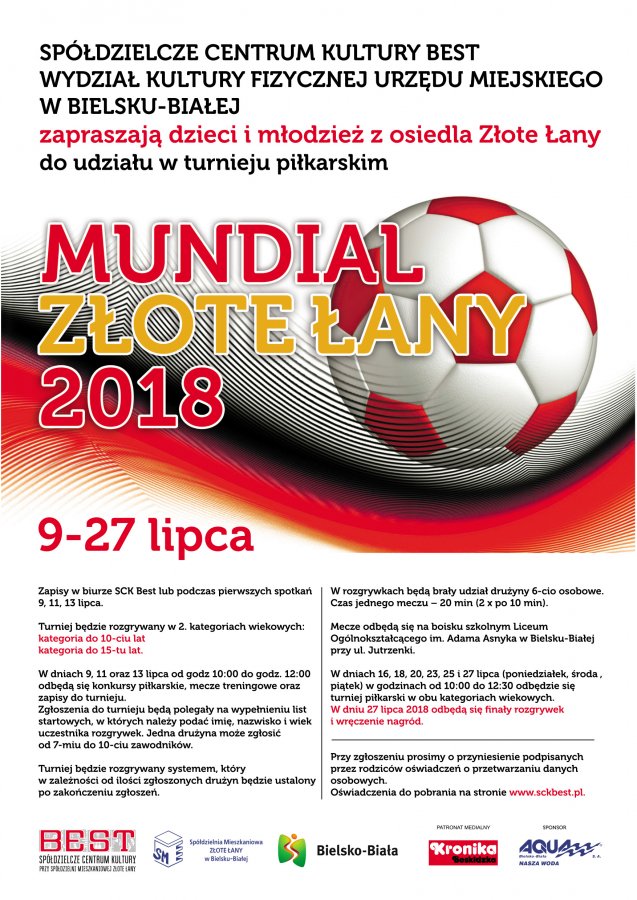 Mundial Złote Łany 2018 – turniej piłkarski dla dzieci i młodzieży