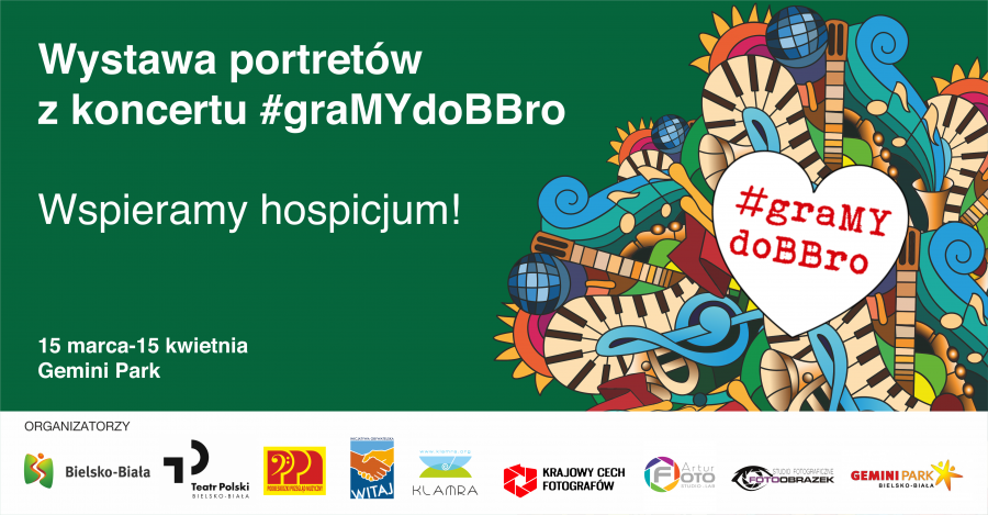 Wystawa portretów z koncertu #graMydoBBro