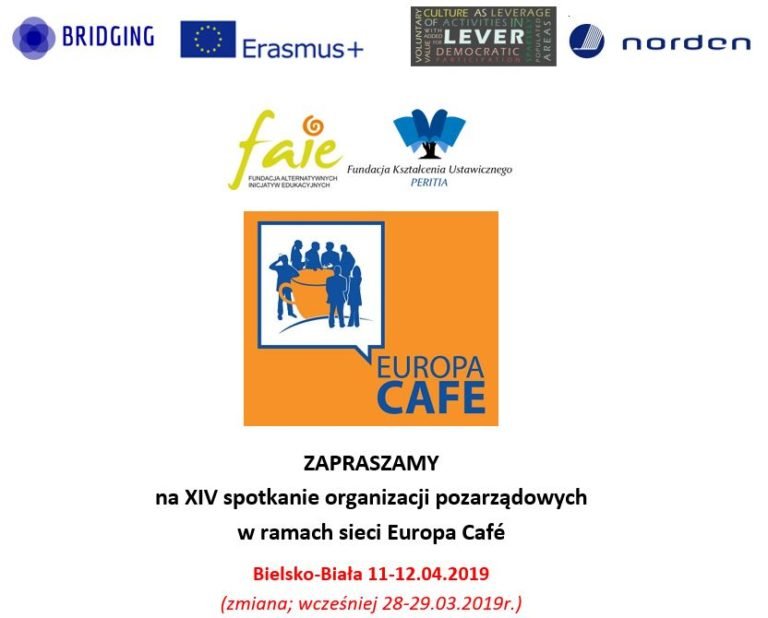 XIV spotkanie organizacji pozarządowych w ramach sieci Europa Cafe