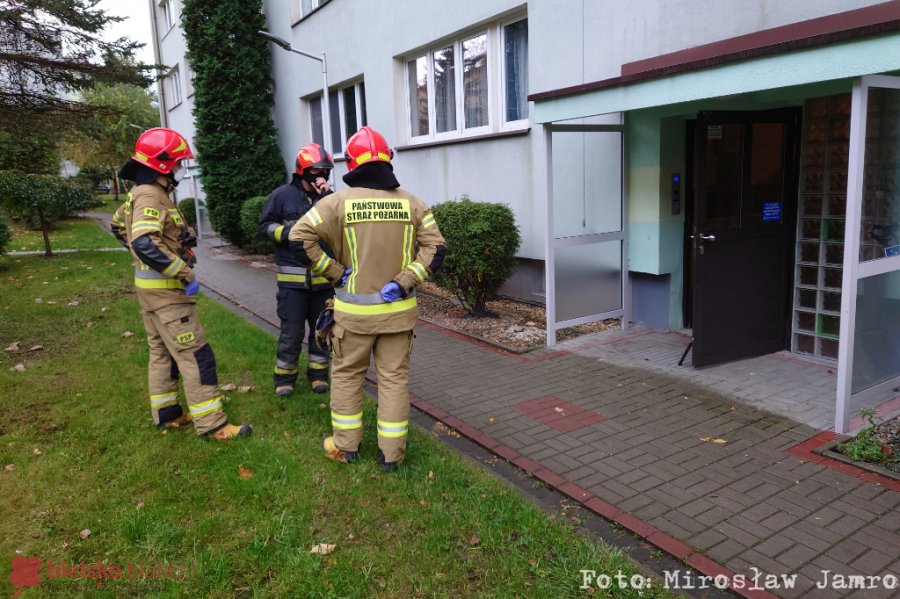Nie chciała otworzyć drzwi. Na pomoc wezwano strażaków - foto